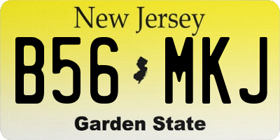 NJ license plate B56MKJ