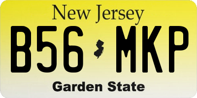 NJ license plate B56MKP