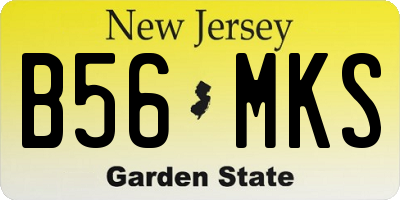 NJ license plate B56MKS