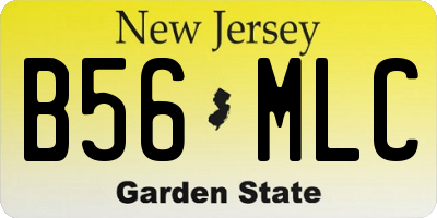 NJ license plate B56MLC