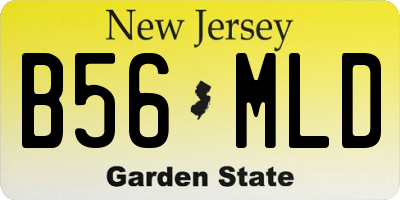 NJ license plate B56MLD