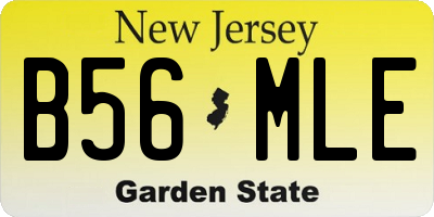 NJ license plate B56MLE