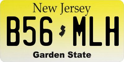 NJ license plate B56MLH