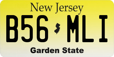 NJ license plate B56MLI