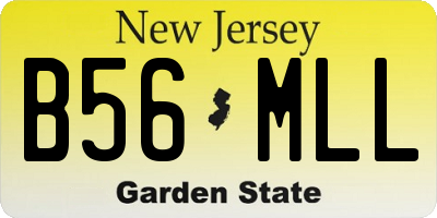 NJ license plate B56MLL