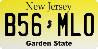 NJ license plate B56MLO