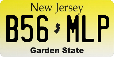 NJ license plate B56MLP