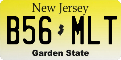 NJ license plate B56MLT