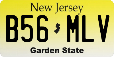 NJ license plate B56MLV
