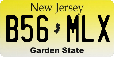 NJ license plate B56MLX