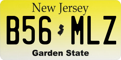 NJ license plate B56MLZ