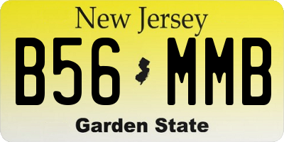 NJ license plate B56MMB