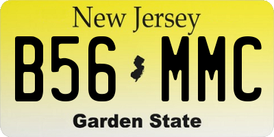 NJ license plate B56MMC