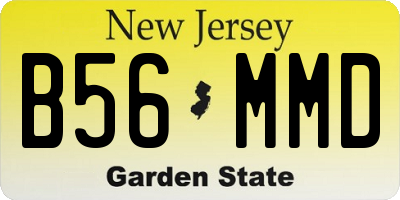 NJ license plate B56MMD