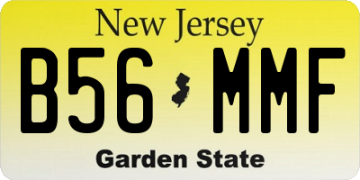 NJ license plate B56MMF
