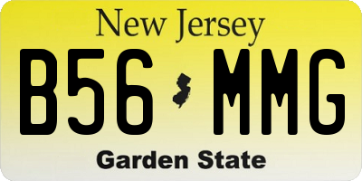 NJ license plate B56MMG
