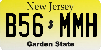 NJ license plate B56MMH