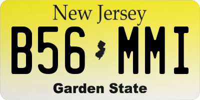 NJ license plate B56MMI