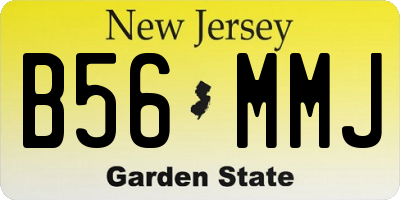 NJ license plate B56MMJ