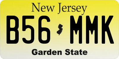 NJ license plate B56MMK