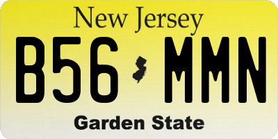 NJ license plate B56MMN