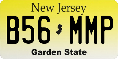 NJ license plate B56MMP
