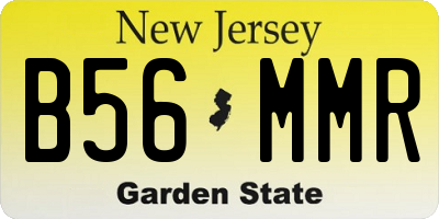 NJ license plate B56MMR