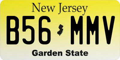 NJ license plate B56MMV