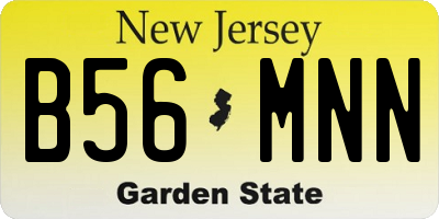 NJ license plate B56MNN