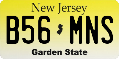 NJ license plate B56MNS