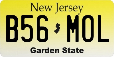 NJ license plate B56MOL