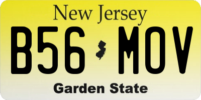 NJ license plate B56MOV