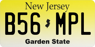 NJ license plate B56MPL