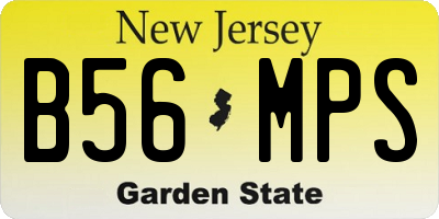 NJ license plate B56MPS