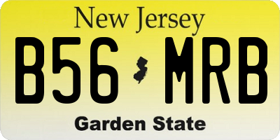 NJ license plate B56MRB