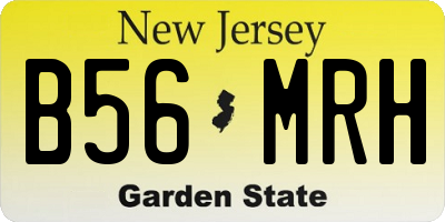 NJ license plate B56MRH