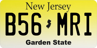NJ license plate B56MRI