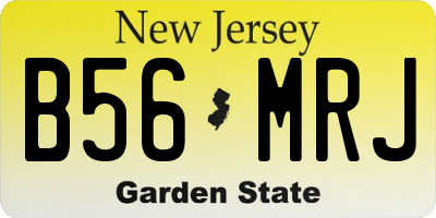 NJ license plate B56MRJ