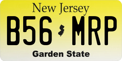 NJ license plate B56MRP