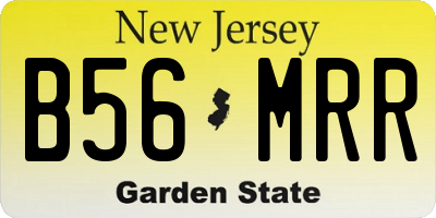 NJ license plate B56MRR
