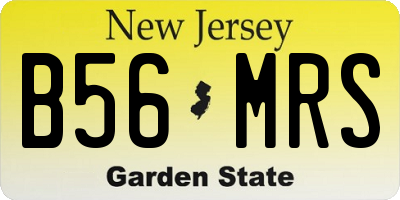 NJ license plate B56MRS