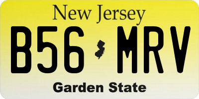 NJ license plate B56MRV