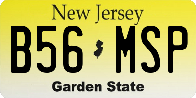 NJ license plate B56MSP
