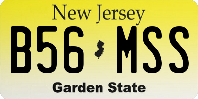 NJ license plate B56MSS