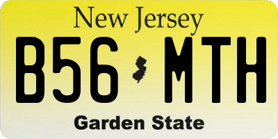 NJ license plate B56MTH