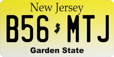 NJ license plate B56MTJ