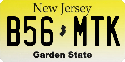 NJ license plate B56MTK