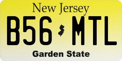 NJ license plate B56MTL