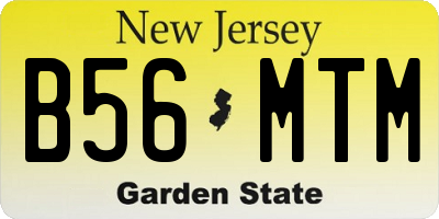 NJ license plate B56MTM
