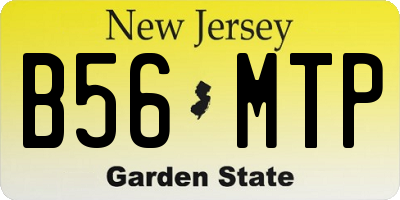 NJ license plate B56MTP